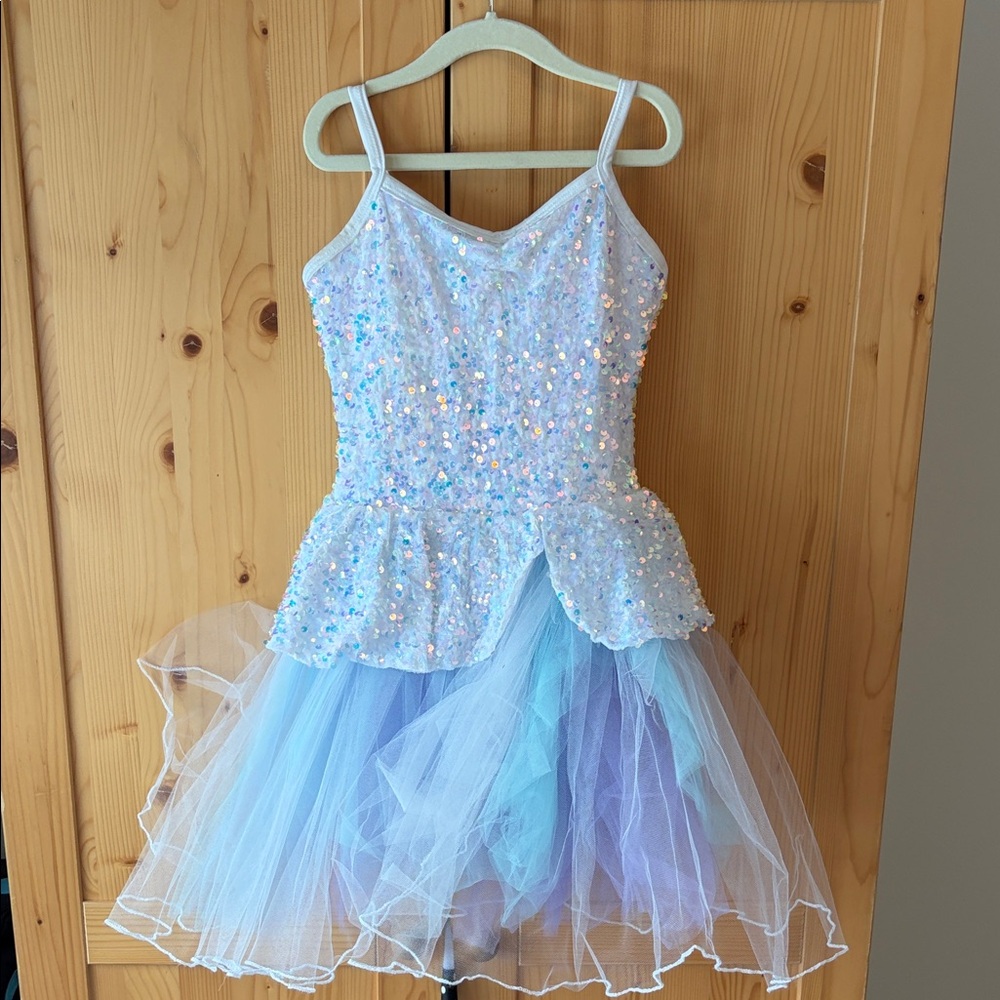 Shimmering Sequin Kids Dance Costume